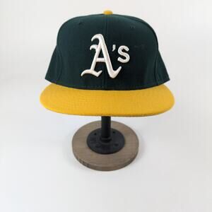 New Era Men Oakland As Baseball Hat 7 3/8 Cool Base MLB Performance On-Field Cap